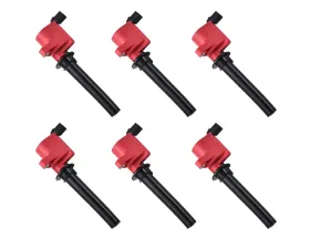 Aceon Set of 6 Red Aceon Sport Ignition Coil Ford | Mazda | Mercury 3.0L 1999-2011