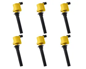 Aceon Set of 6 Yellow Heavy Duty Ignition Coil Ford | Mazda | Mercury 3.0L 1999-2011