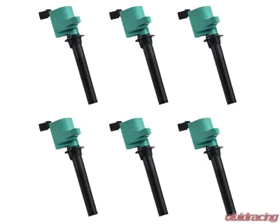 Aceon Set of 6 Green Performance Ignition Coil Ford | Mazda | Mercury 3.0L 1999-2011 - 7805-1158L-06