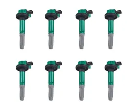 Aceon Set of 8 Green Performance Ignition Coil Ford F-150 | Lobo | Mustang 2011-2020
