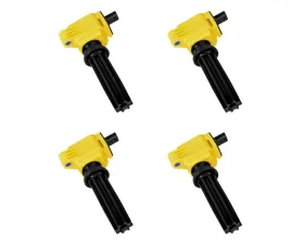 Aceon Set of 4 Yellow Heavy Duty Ignition Coil Ford | Jaguar | Land Rover | Lincoln 2012-2021