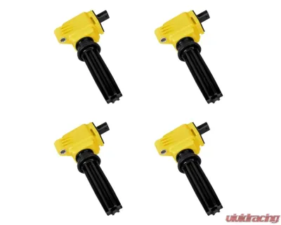 Aceon Set of 4 Yellow Heavy Duty Ignition Coil Ford | Jaguar | Land Rover | Lincoln 2012-2021 - 7805-1167K-04