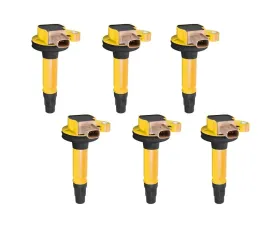 Aceon Set of 6 Yellow Heavy Duty Ignition Coil Ford | Lincoln 2011-2020