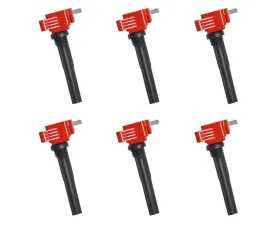 Aceon Set of 6 Red Aceon Sport Ignition Coil Ford F-150 | Expedition | GT | Lincoln Navigator 2017-2021