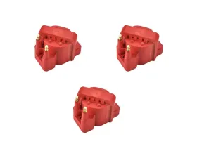 Aceon Set of 3 Red Aceon Sport Ignition Coil Buick | Cadillac | Chevrolet | Oldsmobile | Pontiac 1986-2009