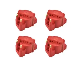Aceon Set of 4 Red Aceon Sport Ignition Coil Buick | Cadillac | Chevrolet | Oldsmobile | Pontiac 1986-2009