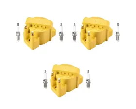 Aceon Set of 3 Yellow Heavy Duty Ignition Coil with Spark Plug Isuzu Rodeo | Trooper 3.2L 1993-1995