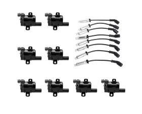 Aceon Set of 8 Ignition Coil with Wire Set Buick | Cadillac | Chevrolet | GMC | Hummer 1999-2007