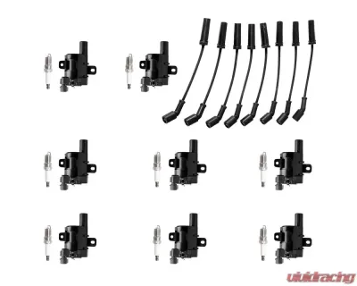 Aceon Set of 8 Ignition Coil with Spark Plug & Wire Set Buick | Cadillac | Chevrolet | GMC | Hummer 1999-2007 - 7805-1213-B1