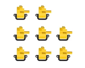 Aceon Set of 8 Yellow Heavy Duty Ignition Coil Cadillac | Chevrolet | GMC | Pontiac 1997-2005