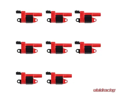 Aceon Set of 8 Red Aceon Sport Ignition Coil Buick | Cadillac | Chevrolet | GMC | Hummer | Isuzu | Pontiac | Saab 2005-2017 - 7805-1217J-08
