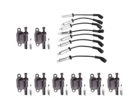 Aceon Set of 8 Ignition Coil with Performance Wire Set & Spark Plug Buick | Cadillac | Chevrolet | GMC | Hummer | Isuzu | Pontiac 2004-2021
