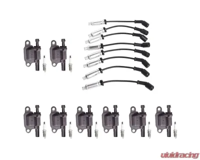 Aceon Set of 8 Ignition Coil with Performance Wire Set & Spark Plug Buick | Cadillac | Chevrolet | GMC | Hummer | Isuzu | Pontiac 2004-2021 - 7805-1218-B1