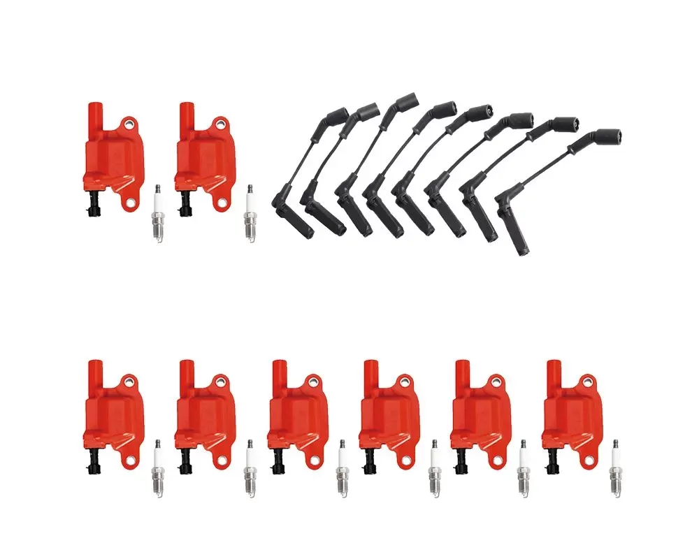 Aceon 7805-1218J-Bundle-2 Set of 8 Red Sport Ignition Coils