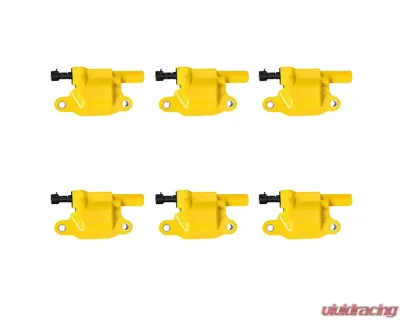 Aceon Set of 6 Yellow Heavy Duty Ignition Coil Buick | Cadillac | Chevrolet | GMC | Hummer | Isuzu | Pontiac | Saab 2004-2019 - 7805-1218K-06
