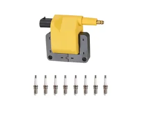 Aceon Yellow Heavy Duty Ignition Coil with Spark Plug Dodge | Jeep 1992-1997