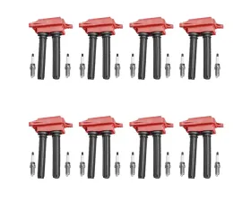 Aceon Set of 8 Red Aceon Sport Ignition Coil with Spark Plug Chrysler | Dodge | Jeep | Ram 5.7L 2009-2016