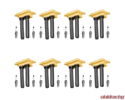 Aceon Set of 8 Yellow Heavy Duty Ignition Coil with Spark Plug Chrysler | Dodge | Jeep | Ram 5.7L 2009-2016 - 7805-1355K-B1