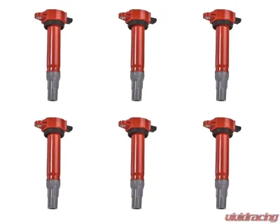 Aceon Set of 6 Red Aceon Sport Ignition Coil Chrysler | Dodge | Volkswagen 2006-2011 - 7805-1356J-06