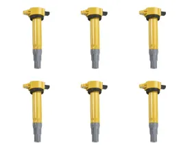 Aceon Set of 6 Yellow Heavy Duty Ignition Coil Chrysler | Dodge | Volkswagen 2006-2011