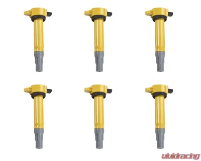 Aceon Set of 6 Yellow Heavy Duty Ignition Coil Chrysler | Dodge | Volkswagen 2006-2011 - 7805-1356K-06