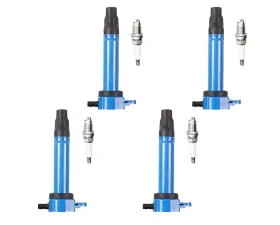Aceon Set of 4 Blue Performance Plus Ignition Coil with Spark Plug Chrysler | Dodge | Jeep 2007-2019