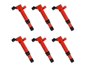 Aceon Set of 6 Red Aceon Sport Ignition Coil Chrysler | Dodge | Jeep | Mitsubishi 1999-2008