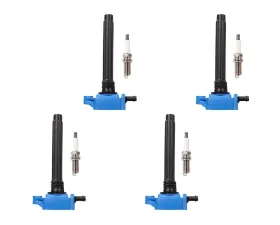 Aceon Set of 4 Blue Performance Plus Ignition Coil with Spark Plug Dodge Dart 2.0L 2013-2016