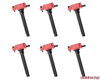 Aceon Set of 6 Red Aceon Sport Ignition Coil Chrysler | Dodge | Jeep | Ram | Volkswagen 2011-2020 - 7805-1362J-06