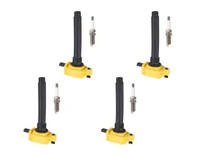 Aceon Set of 4 Yellow Heavy Duty Ignition Coil with Spark Plug Dodge Dart 2.0L 2013-2016