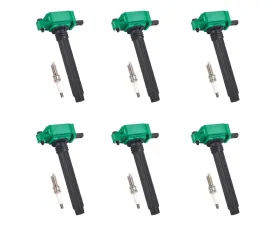 Aceon Set of 6 Green Performance Ignition Coil with Spark Plug Chrysler | Dodge | Jeep | Ram | Volkswagen 2011-2020