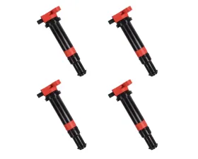 Aceon Set of 4 Red Aceon Sport Ignition Coil Dodge Attitude | Hyundai Accent | Kia Rio 1.6L 2006-2011