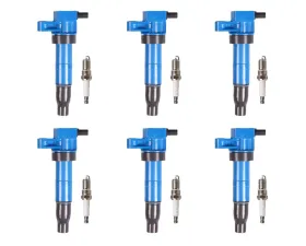 Aceon Set of 6 Blue Performance Plus Ignition Coil with Spark Plug Hyundai | Kia 2006-2019