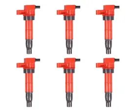 Aceon Set of 6 Red Aceon Sport Ignition Coil Hyundai | Kia 2006-2019