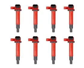 Aceon Set of 8 Red Aceon Sport Ignition Coil Lexus | Toyota 1998-2010