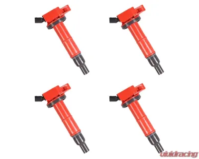 Aceon Set of 4 Red Aceon Sport Ignition Coil Lexus | Pontiac | Scion | Toyota 2001-2015 - 7805-3155J-04