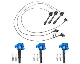 Aceon Set of 3 Blue Performance Plus Ignition Coil with Wire Set & Spark Plug Toyota 4Runner | T100 | Tacoma | Tundra 3.4L 1995-2004