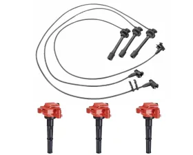 Aceon Set of 3 Red Aceon Sport Ignition Coil with Wire Set Toyota 4Runner | T100 | Tacoma | Tundra 3.4L 1995-2004