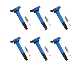 Aceon Set of 6 Blue Performance Plus Ignition Coil with Spark Plug Lexus | Toyota 3.5L 2005-2012