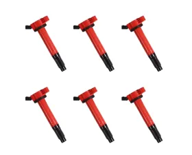 Aceon Set of 6 Red Aceon Sport Ignition Coil Lexus | Toyota 3.5L 2005-2012