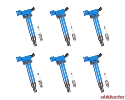 Aceon Set of 6 Blue Performance Plus Ignition with Spark Plug Coil Lexus | Toyota 3.0L & 3.3L V6 1999-2008 - 7805-3177H-B1