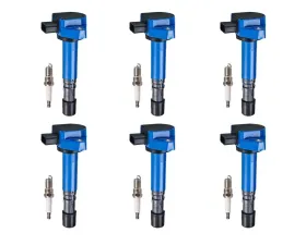 Aceon Set of 6 Blue Performance Plus Ignition Coil with Spark Plug Acura EL | MDX | Honda Accord | Civic 2001-2009