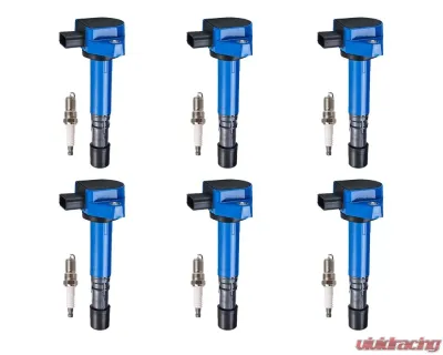 Aceon Set of 6 Blue Performance Plus Ignition Coil with Spark Plug Acura EL | MDX | Honda Accord | Civic 2001-2009 - 7805-3251H-B5