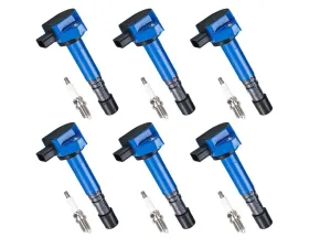 Aceon Set of 6 Blue Performance Plus Ignition Coil with OE Spark Plug Acura EL | MDX | Honda Accord | Civic 2001-2009