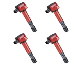 Aceon Set of 4 Red Aceon Sport Ignition Coil Acura | Honda | Saturn 2001-2009