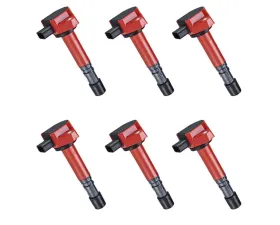 Aceon Set of 6 Red Aceon Sport Ignition Coil Acura | Honda | Saturn 2001-2009