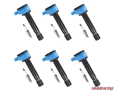 Aceon Set of 6 Blue Performance Plus Ignition Coil with Spark Plug Acura | Honda 2008-2017 - 7805-3262H-B1