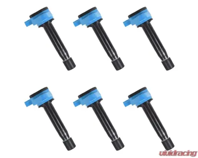 Aceon Set of 6 Blue Performance Plus Ignition Coil Acura | Honda 2008-2017 - 7805-3262H-06