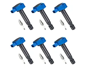 Aceon Set of 6 Blue Performance Plus Ignition Coil with Spark Plug Acura | Honda 1999-2010