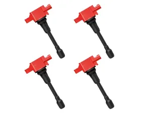 Aceon Set of 4 Red Aceon Sport Ignition Coil Infiniti | Nissan 2007-2019